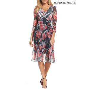 Komarov Womens Petite A-Line Dress Large Pink - NWT $298